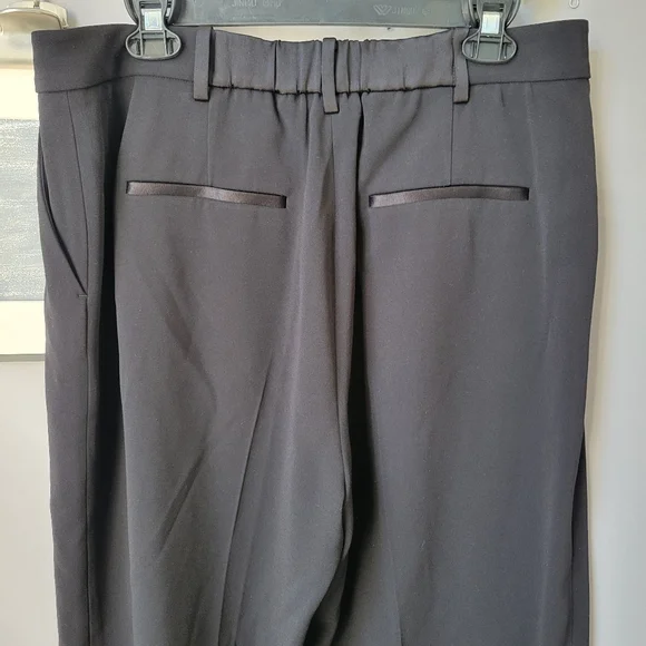 The Fold London Clever Crepe Adelaide Wide Leg Trousers Black UK 14 US 10 - Picture 5 of 11